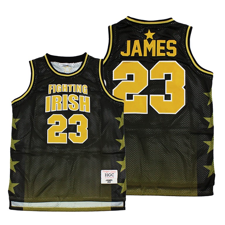 Men's Los Angeles Lakers Lebron James #23 NBA Alternate High School Basketball Black Basketball Jersey HNX2583ZW